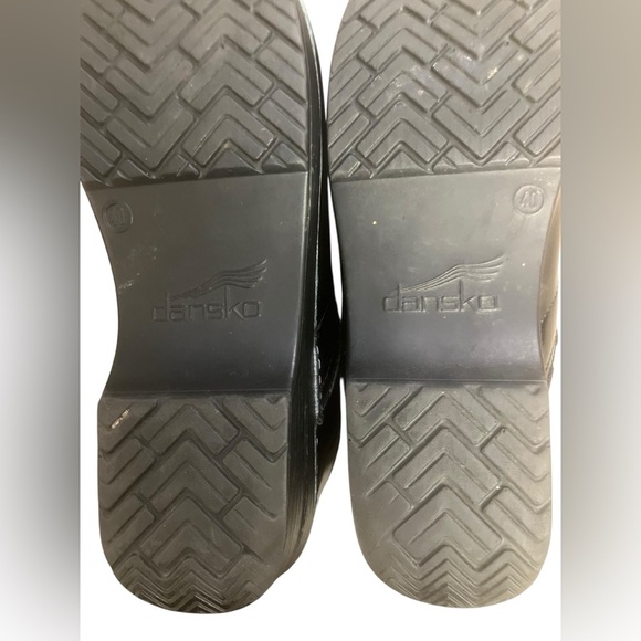 Dansko Professional Patent Leather Black Slip On Clogs Womens Eu 40 US 9.5 / 10 - Picture 8 of 13